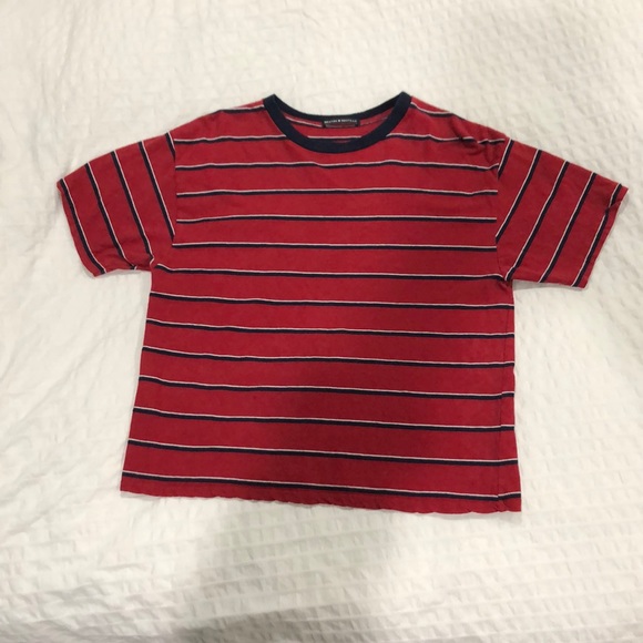 Brandy Melville Tops - Brandy Melville Red Striped Tee